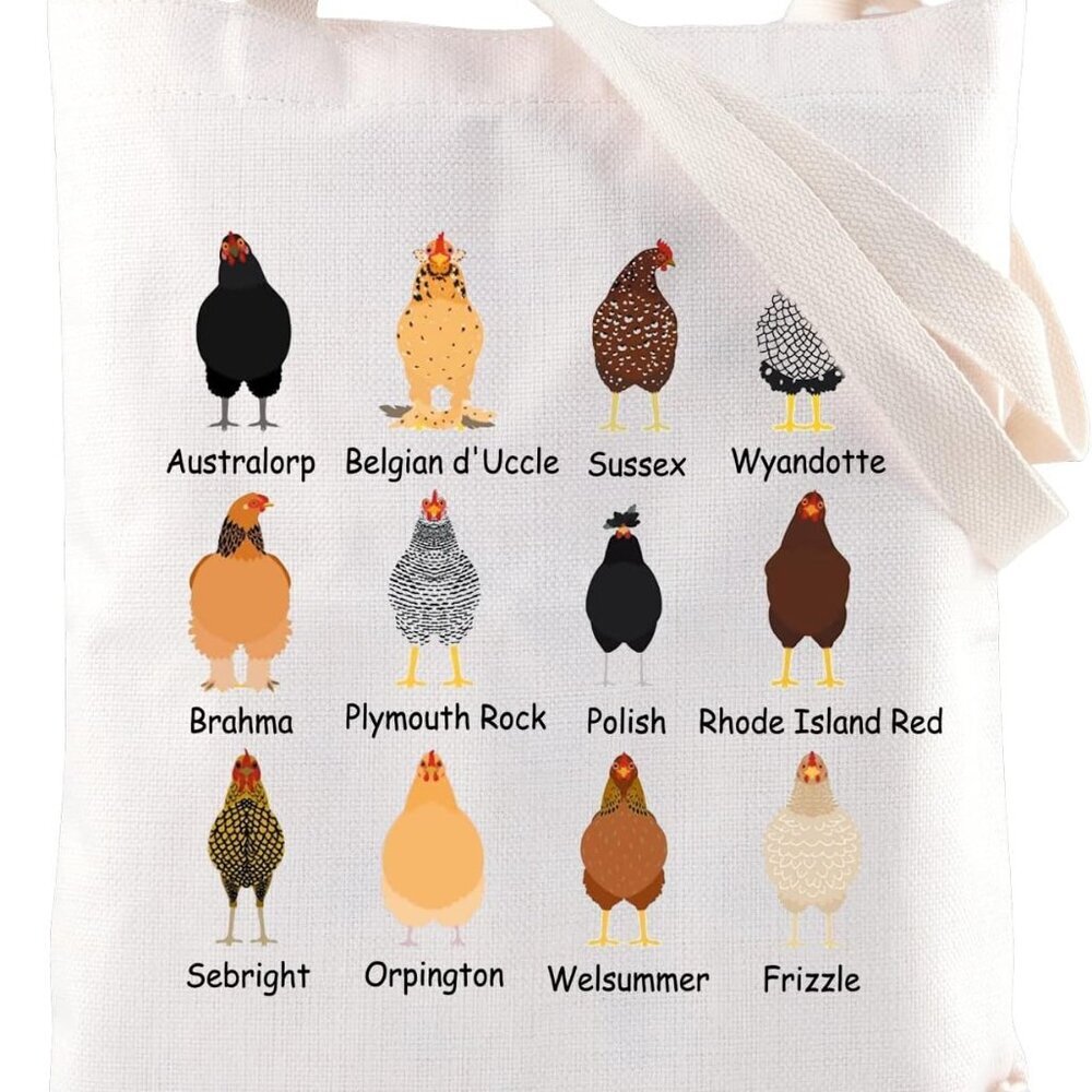 Chicken Lover Tote - Hen Themed Shoulder Bag for Farmers & Chicken Enthusiasts